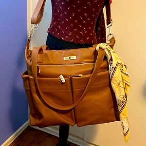 Leather Diaper Bag Backpack